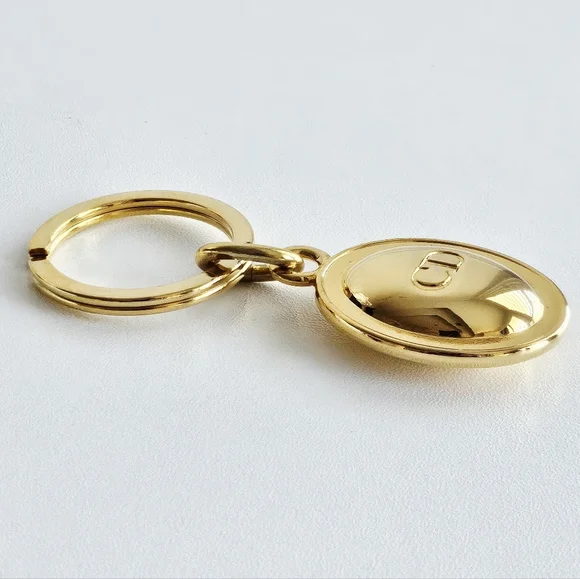 Dior CD Logo Gold-tone Bag Charm Key Holder